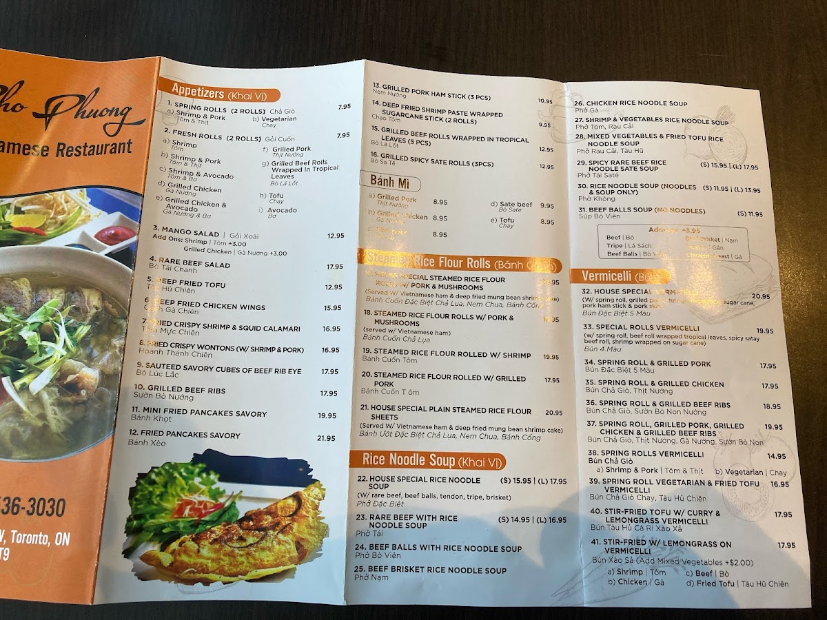 Pho Phuong Vietnamese Restaurant Menu - Image 5